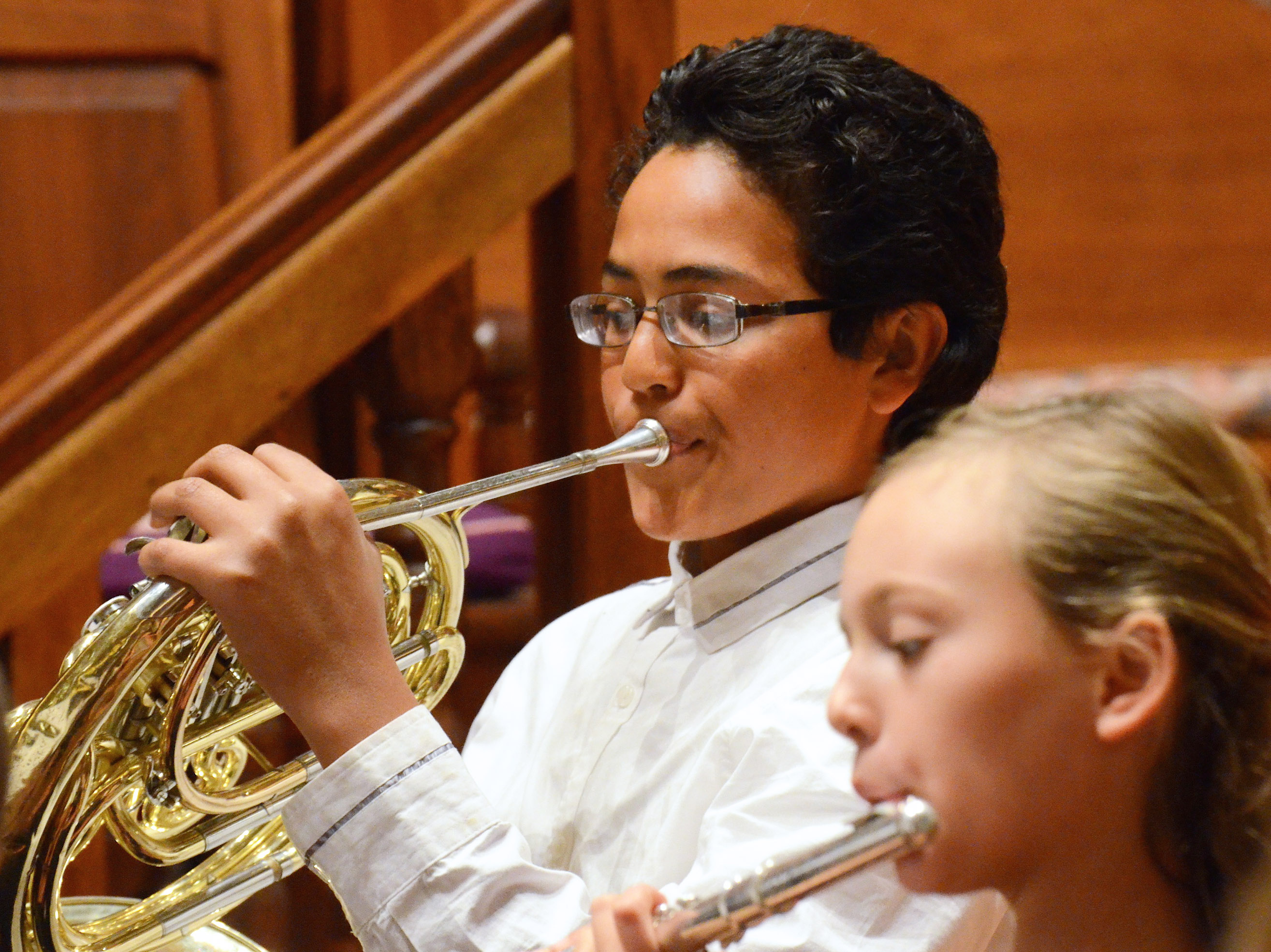 OITS student with violin